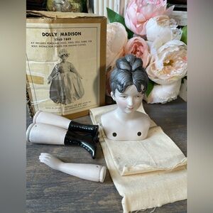 Vintage Dolly Madison Doll Parts Victorian Halloween decor Apocathary jar mantle